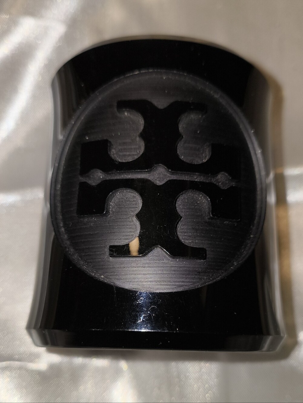Tory Burch Black Logo Resin Cuff
